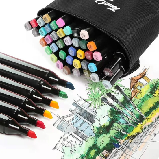 Kit Bobbie Goods Pro – 36 Canetas Dupla Ponta + Livro Artístico Exclusivo