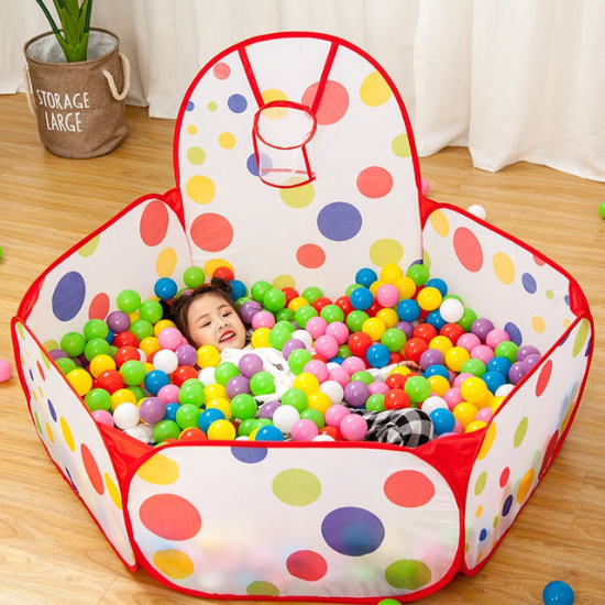 Piscina de Bolinhas Portátil com 100 Bolinhas e Cesta
